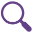 Magnifying glass with solid fill
